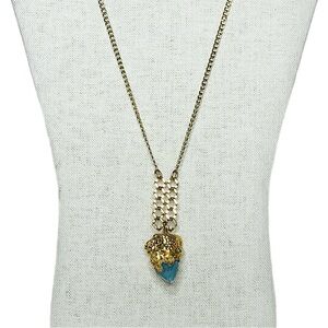 Handmade 14k Gold Fill Aquamarine Crystal Necklace